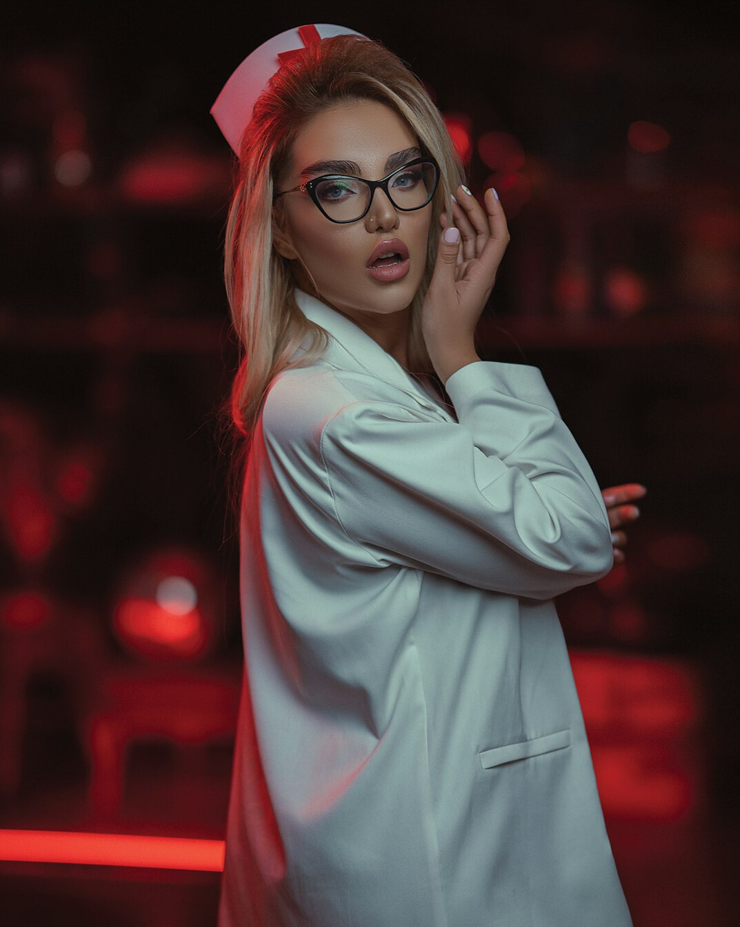 Portrait of a confident woman researcher in a blazer